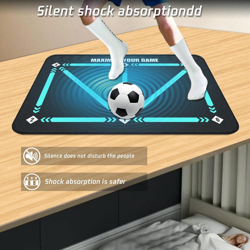 2F22E Soccer Training Mat with Silent Shock Absorption and Non-Slip Base for Footwork Training and Ball Mastery(Belt Version) - Image 5
